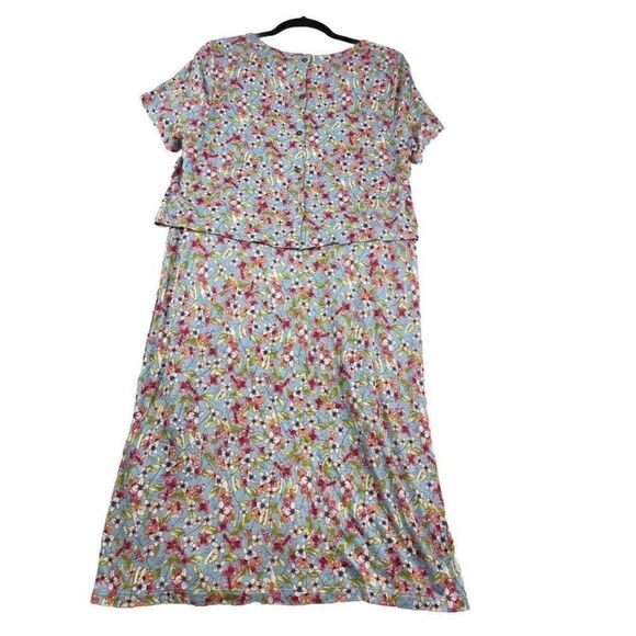 J. Jill Women's LARGE Spring Garden Layered Dress Ditsy Floral Buttery Soft - Picture 4 of 9